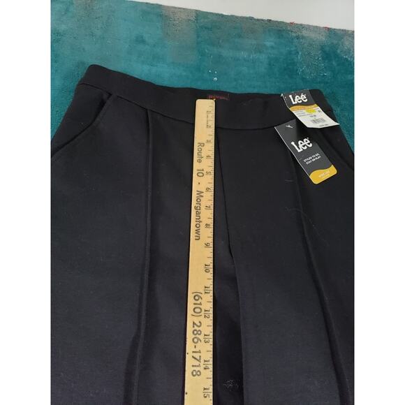 Lee Dress Pants Size 10 Womens Black Stretch Pull On High Rise Wide Leg NWT - Picture 9 of 15